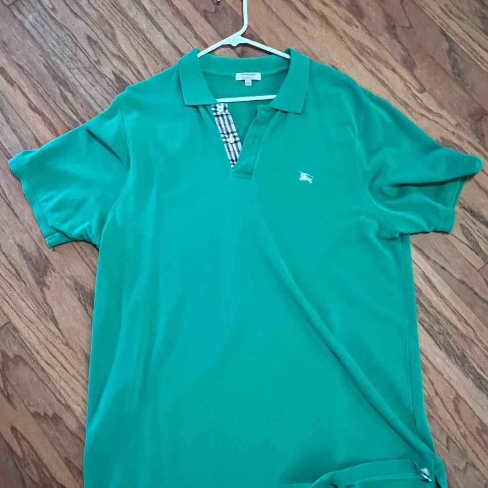 Burberry London Green Polo Mens XXL